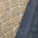 Коврик придверный ComeForte УЮТ классик СС002734 полукруглый, резина, п/э, светло-коричневый, 60х90 см