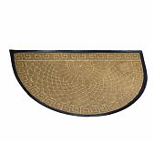 Коврик придверный ComeForte УЮТ классик СС002734 полукруглый, резина, п/э, светло-коричневый, 60х90 см