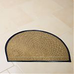 Коврик придверный ComeForte УЮТ классик СС002734 полукруглый, резина, п/э, светло-коричневый, 60х90 см