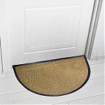 Коврик придверный ComeForte УЮТ классик СС002734 полукруглый, резина, п/э, светло-коричневый, 60х90 см