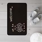 Коврик придверный ComeForte Велюр TCLR/W-1107 Жуки, резина, полиэстер, черный, 60х90 см