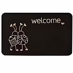Коврик придверный ComeForte Велюр TCLR/W-1107 Жуки, резина, полиэстер, черный, 60х90 см