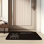 Коврик придверный ComeForte Велюр TCLR/W-1107 Жуки, резина, полиэстер, черный, 60х90 см