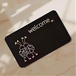 Коврик придверный ComeForte Велюр TCLR/W-1107 Жуки, резина, полиэстер, черный, 60х90 см