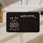 Коврик придверный ComeForte Велюр TCLR/W-1107 Жуки, резина, полиэстер, черный, 60х90 см