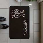 Коврик придверный ComeForte Велюр TCLR/W-1107 Жуки, резина, полиэстер, черный, 60х90 см