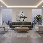 Ковровая дорожка 3D матовая 4х1000х1200 мм, Арт-109, серый