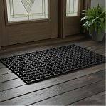 Коврик придверный ComeForte RH, ячеистый, черный, толщина 16 мм, 45х75 см