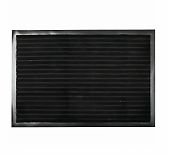 Коврик придверный ComeForte Floor Mat, влаговпитывающий, ребристый, черный, 50х80 см