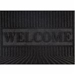 Коврик придверный Sunstep Welcome 35-903, с тиснением, влаговпитывающий, 600х900 мм, черный