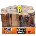Дрова колотые Supergrill березовые экстра сухие, камерная сушка, упаковка 10 кг