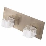 Держатель для швабр и инструмента Park 232741, на самоклеящейся основе, на два предмета, 75х200 мм