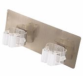 Держатель для швабр и инструмента Park 232741, на самоклеящейся основе, на два предмета, 75х200 мм