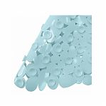 Коврик в ванну противоскользящий Морская галька 36х69см дымчато-голубой