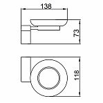 Мыльница настенная Frap F30602-9 с держателем, нержавеющая сталь, оружейная сталь