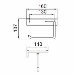 Держатель туалетной бумаги Frap F30603-19, прямоугольный, оружейная сталь