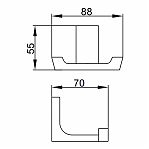 Крючок двойной Frap F30605-29 для ванной комнаты, нержавеющая сталь, оружейная сталь