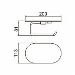 Держатель туалетной бумаги Gappo G30703 с полкой, нержавеющая сталь, хром