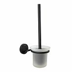 Ершик настенный для унитаза Gappo G30710-6, металл, стекло, черный