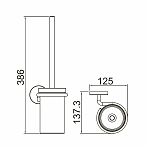 Ершик настенный для унитаза Gappo G30710-9, металл, оружейная сталь