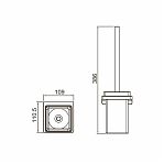 Ершик настенный для унитаза Gappo G30810, металл, стекло, хром