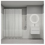 Штора для ванной 3D IDDIS P03PV18I11, полиэтиленвинилацетат, 1800х2000 мм, прозрачный