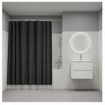 Штора для ванной IDDIS BB05P18I11, полиэстер, 1800х2000 мм, черно-белый
