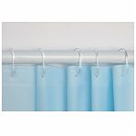 Штора для ванной Iddis P07PE18I11, 1800х2000 мм, полиэтилен РE, 12 колец, цвет голубой