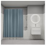 Штора для ванной IDDIS P09PE18I11, полиэтиленвинилацетат, 1800х2000 мм, серый