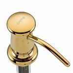 Дозатор жидкого мыла Gappo G403-6 встраиваемый, объем 300 мл, латунь, пластик, золото