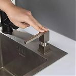 Дозатор жидкого мыла Gappo G404-5 встраиваемый, объем 300 мл, латунь, пластик, сатин