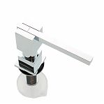 Дозатор жидкого мыла Gappo G404-8 встраиваемый, объем 300 мл, латунь, пластик, белый кварц