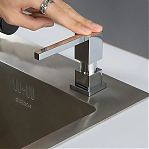 Дозатор жидкого мыла Gappo G404-8 встраиваемый, объем 300 мл, латунь, пластик, белый кварц