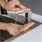 Дозатор жидкого мыла Gappo G404-8 встраиваемый, объем 300 мл, латунь, пластик, белый кварц