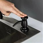 Дозатор жидкого мыла Gappo G403-1 встраиваемый, объем 300 мл, латунь, пластик, черный