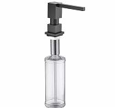 Дозатор жидкого мыла Gappo G404-1 встраиваемый, объем 300 мл, латунь, пластик, черный