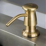 Дозатор жидкого мыла Gappo G403-4 встраиваемый, объем 300 мл, латунь, пластик, бронза