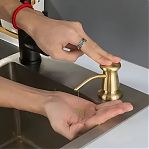 Дозатор жидкого мыла Gappo G403-4 встраиваемый, объем 300 мл, латунь, пластик, бронза