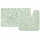 Набор ковриков для ванной Iddis BSET05MI13, микрофибра, светло-зеленый, 500х800 мм, 500х500 мм