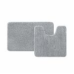 Набор ковриков для ванной Iddis BSET02MI13, микрофибра, серый, 500х800 мм, 500х500 мм