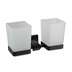 Держатель+2 стакана Gappo G0708-6 чёрный