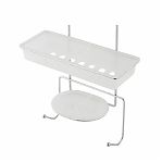 Полка для ванной Рыжий кот B0931, двухъярусная, с крючками, 100х250х520 мм