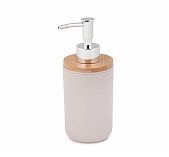 Дозатор для жидкого мыла Альтернатива Бамбук настольный, пластик, бежевый, 320 мл