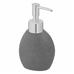 Дозатор для жидкого мыла Рыжий Кот Гранит настольный, полистоун, серый, 190 мл
