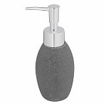 Дозатор для жидкого мыла Рыжий Кот Гранит настольный, полистоун, серый, 190 мл