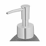 Дозатор для жидкого мыла Рыжий Кот Гранит настольный, полистоун, серый, 190 мл