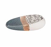 Мыльница Lefard 755-1021, тонкая керамика, ассиметричная форма для отвода воды