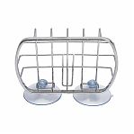 Мыльница Рыжий Кот Cozy-SD-2, на присосках,  хромированная, 13x9x3 см, 312066