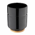Стакан для ванной Leonord Barcelona, керамика, черный, 8х8х10 см