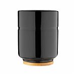 Стакан для ванной Leonord Barcelona, керамика, черный, 8х8х10 см